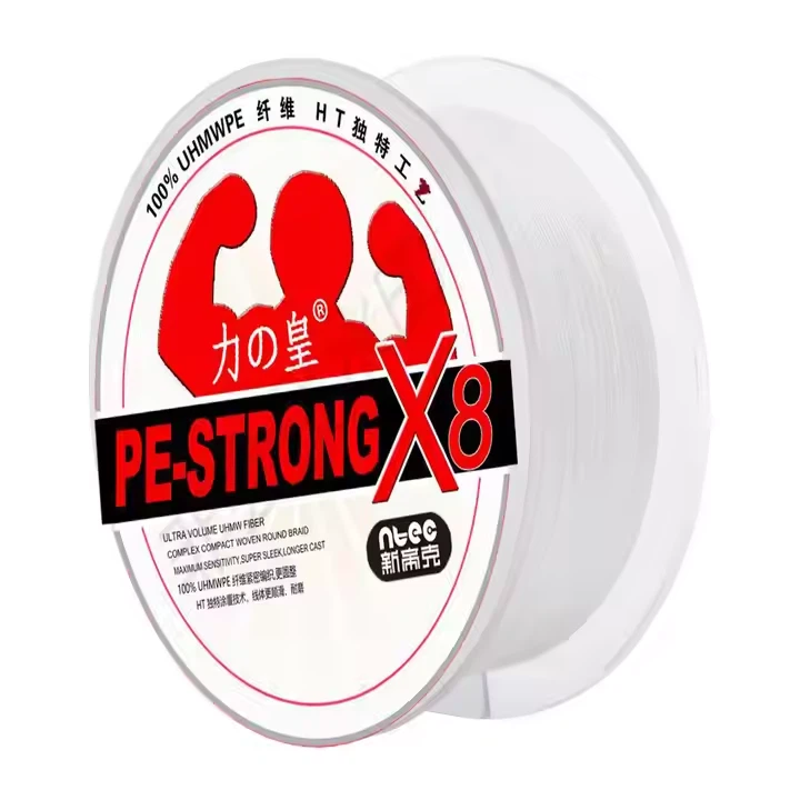 8-Standa PE fléttuð veiðilína Hástyrk slétt steypa fyrir langa vegalengd