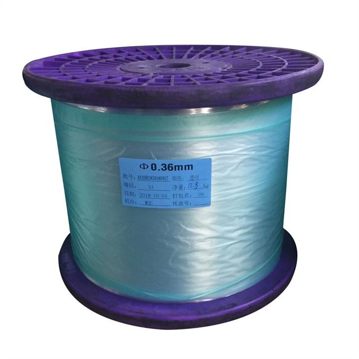 0.48mm-1.05mm Easy Dyeing Polyester Monofilament Garn fyrir rennilásartennur